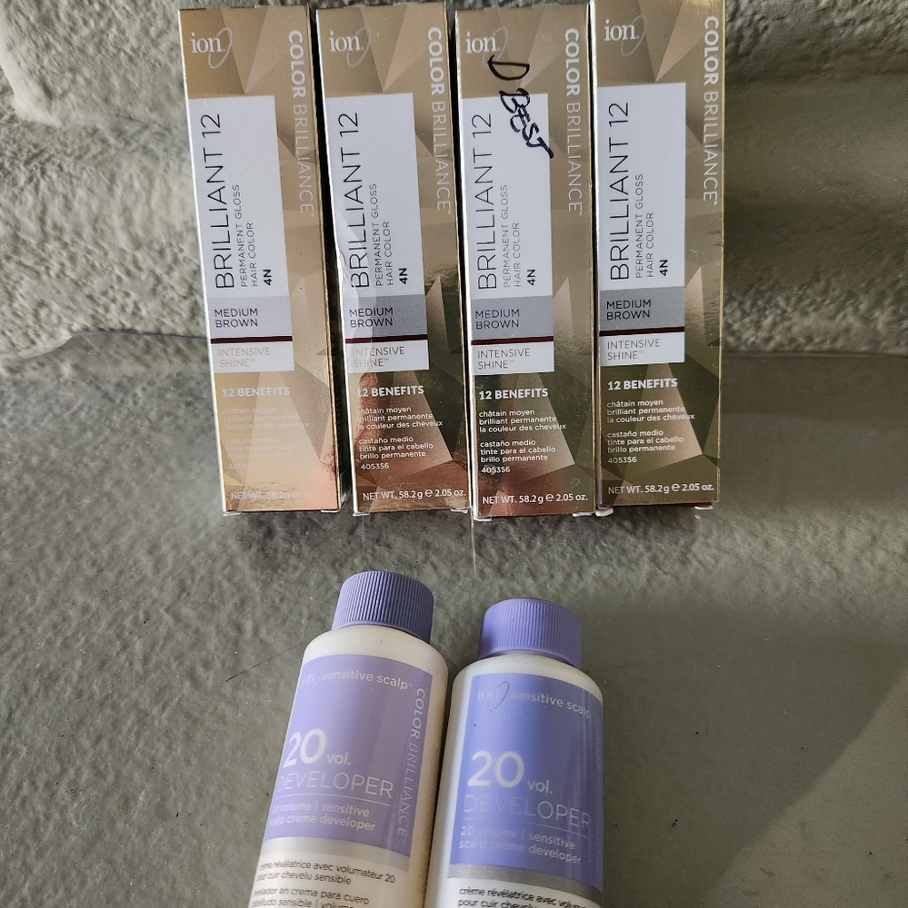 Ion Brilliant 4N Hair Color and Developer